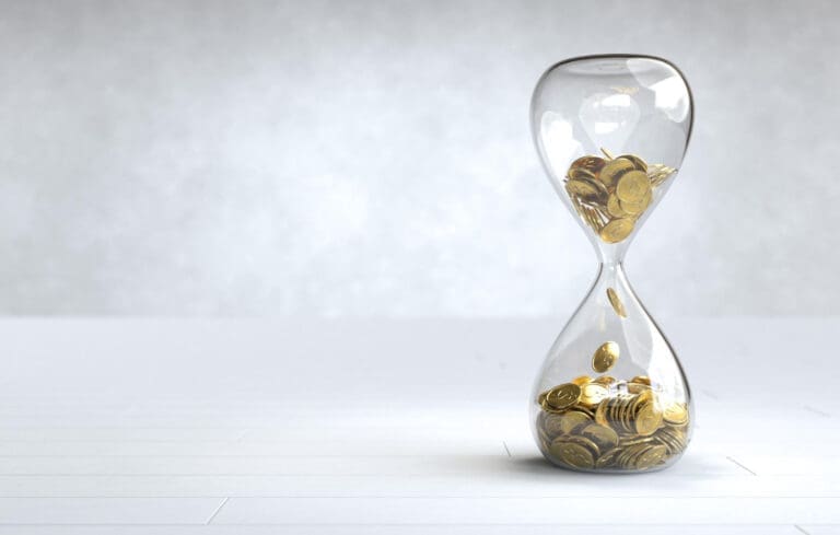 1689276976294 gold coin hourglass time is money concept 1